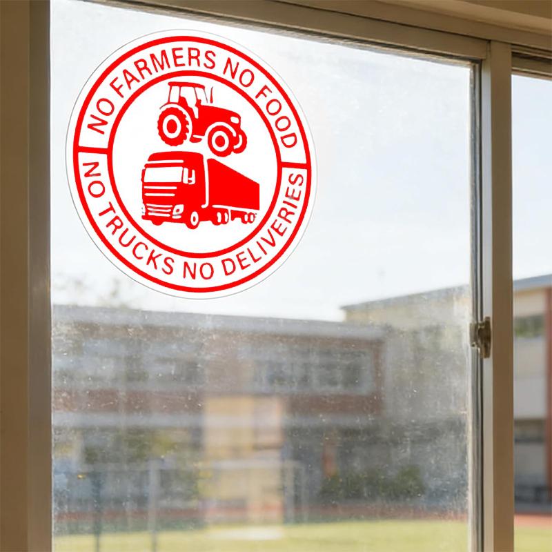 No Farmers No Food No Trucks No Deliveries Vinyl Sticker, Personalized Stickers, Heavy-Duty Weatherproof Car Sticker