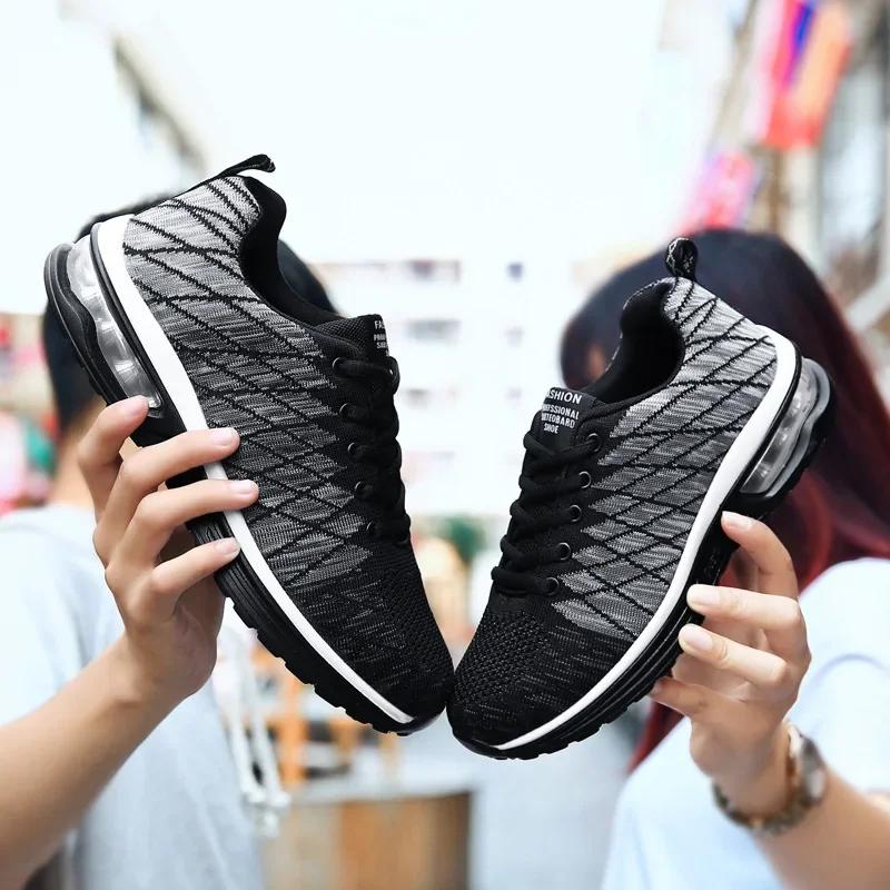 Brand Men Running Shoes Breathable Mesh Women Sneakers Outdoor Lightweight Sport Shoes Fashion Comfortable Men Tenis Shoes 36-46