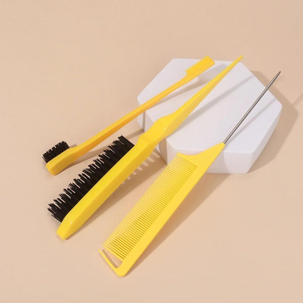 3/12Pcs Double Sided Hair Edge Brush Set Hair Styling Comb Control Brush Accessories Hairline Brush Comb Styling Partition Comb