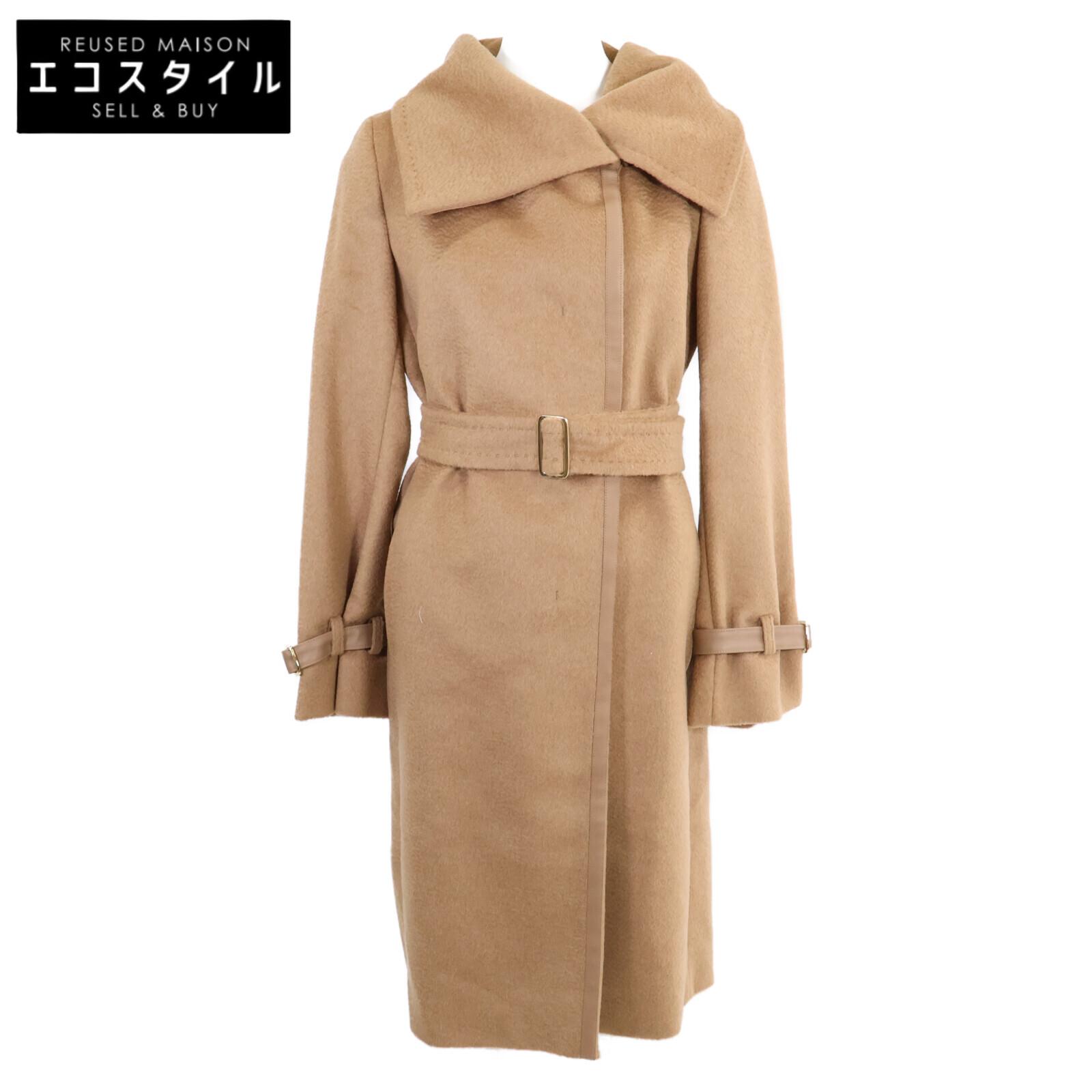 

Max Mara [/Domestic Regular] 10160833000 100% Camel Belted Gown coat 36 BrownUsed