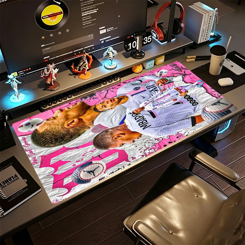 Starspieler Kylian Mbappé Gaming-Mauspad Tastaturmatte Büro-Mauspads Rutschfester Gummiboden Gaming-Zubehör Ideales Geschenk für Gamer