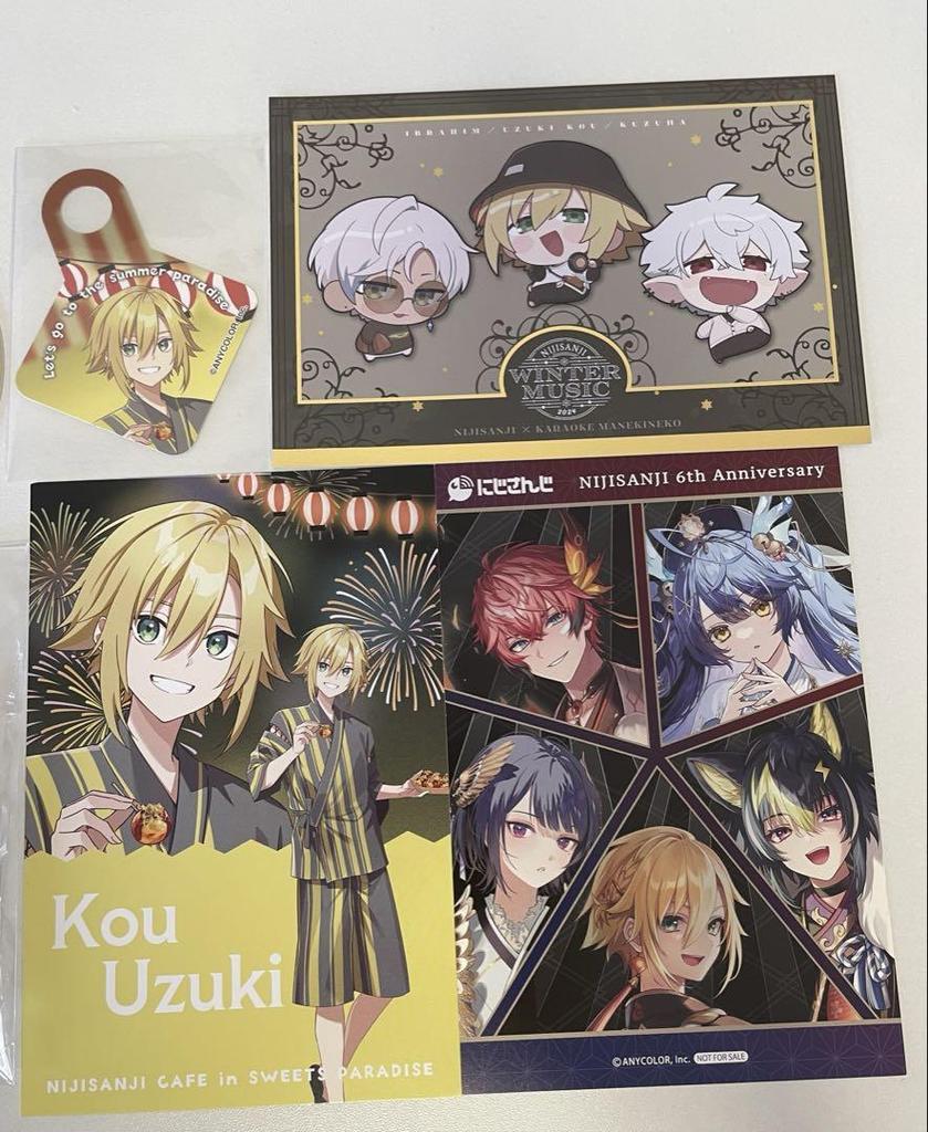 [USED] Nijisanji Sweets Paradise Collaboration Kou Uzuki Acrylic Stand Coaster Bonus