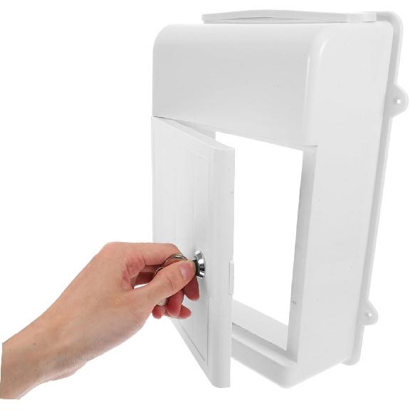 Angoily Lockable Wall Mounted Mailbox Suggestion Box with Keys Plastic Donation Ballot Box with Slot for Charity Cards Money Voting Collection