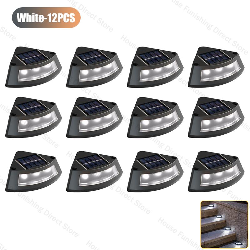 NEU Solar Stufenleuchte Außen Heim Garten Treppe Terrasse Lichter Stufen Gehwegleuchten Solarlampe außen LED Dekorative Lichter
