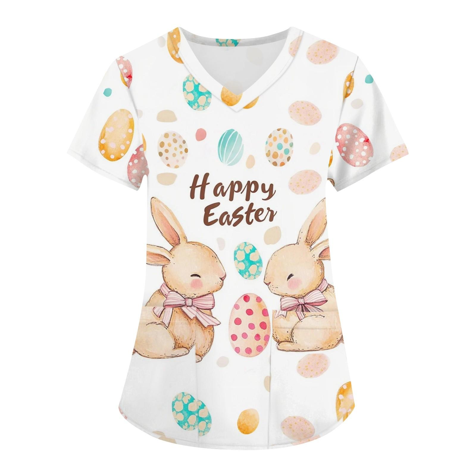 

Женская мода с v-образным вырезом, короткими рукавами и карманами, топы с принтом XXL хаки