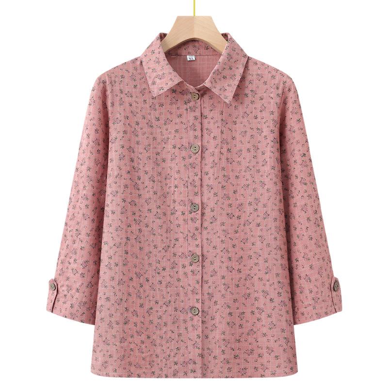 

Pure Cotton Summer Tops: New Sets for Middle-Aged & Elderly Women XL (suggested 80-95 catties)