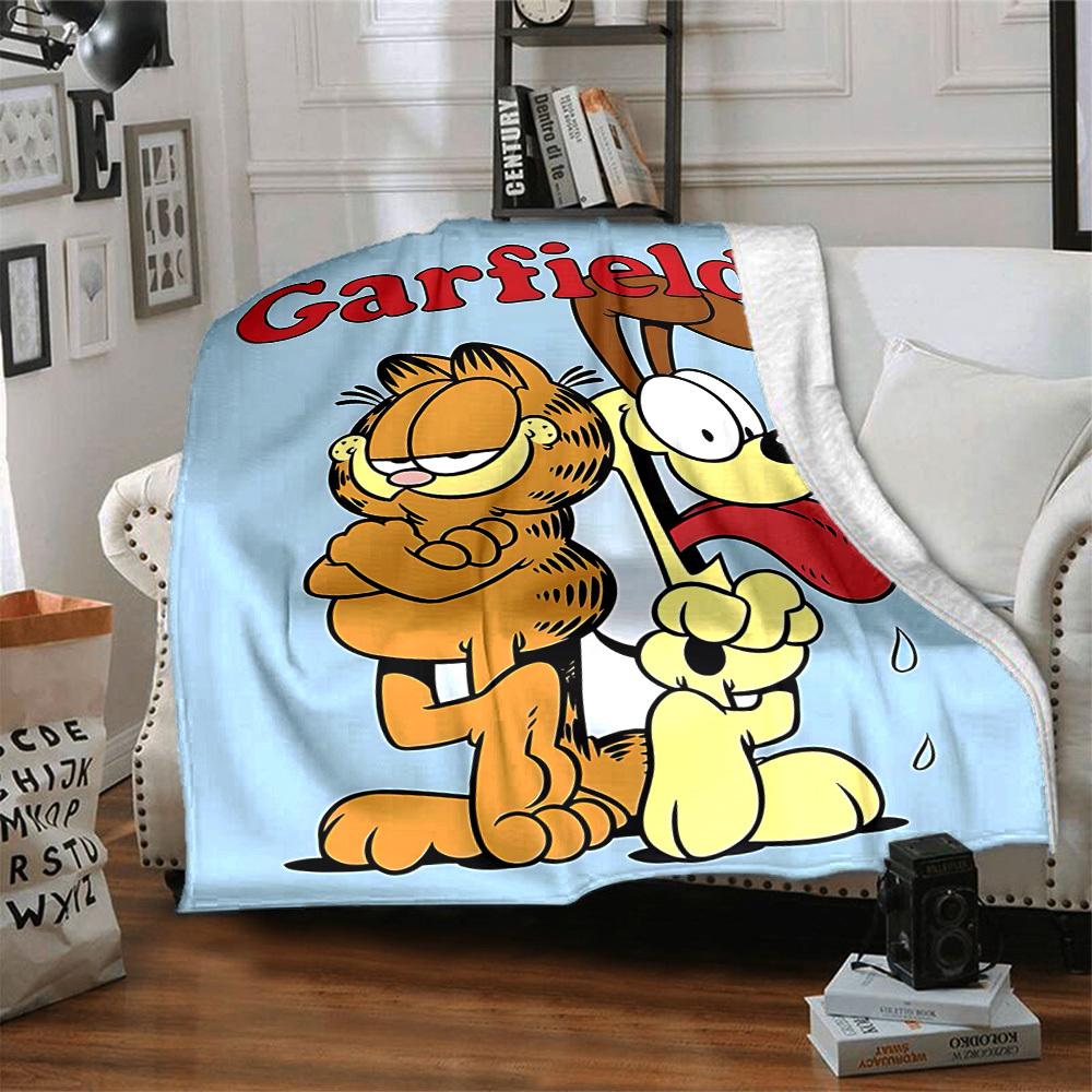 1ks flanelová deka Garfield Pes, měkká, šetrná k pokožce, s digitálním potiskem, různé velikosti k dispozici pro rodinu, přátele, narozeniny