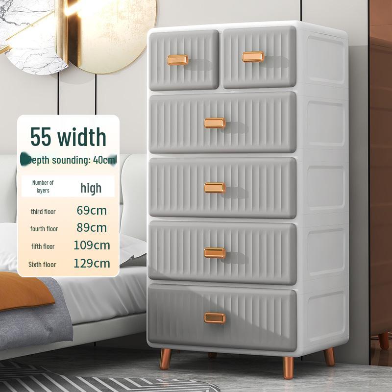 European-Style Plastic Storage Cabinet for Toys and Baby Clothes