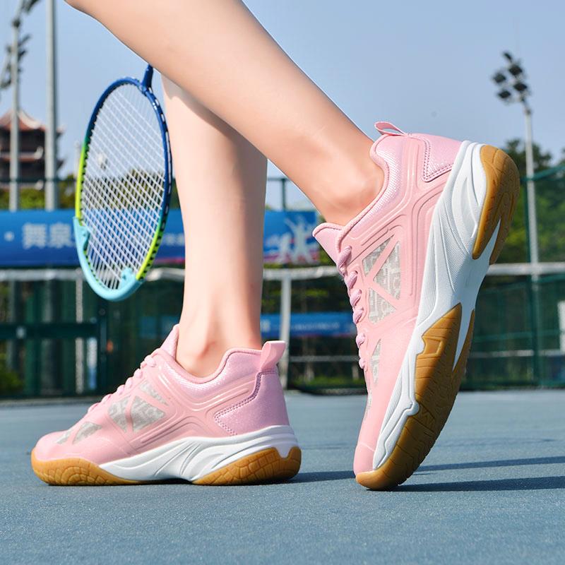 36-46 Paar Stoßdämpfende Rutschfeste Atmungsaktive Badmintonschuhe Tennisschuhe Tischtennisschuhe Sportschuhe