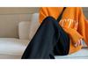 Plus Size Black Jogger Pants for Women - Slimming, Lightweight, Casual Sweatpants for Spring & Autumn, Ideal for Pear-Shaped Bodies