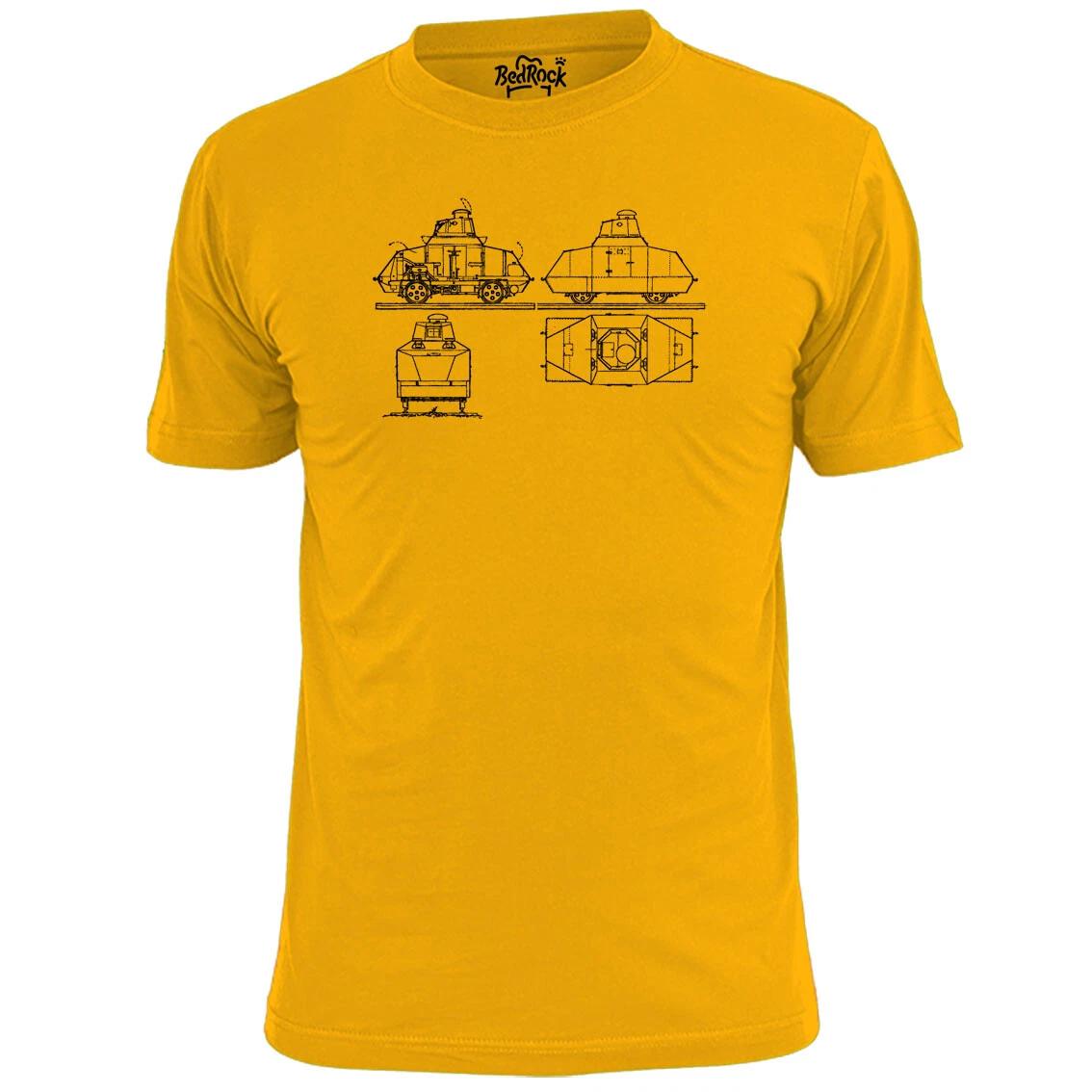 Mens Billard Armoured Train Blueprint T shirt L