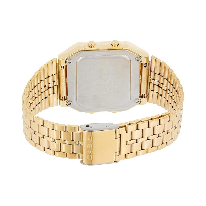 Casio YOUTH Series-Metal Small Square Classic Retro Square Japanese and Korean Watch Shi Ying Movement Stainless Steel Strap Japanese and A500WGA-1