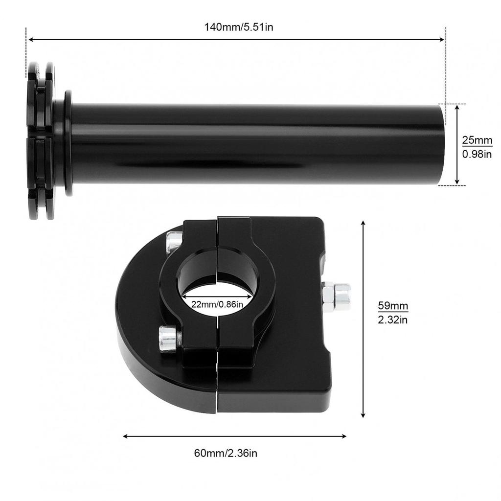 22mm 7/8inch High Performance Adjustable Aluminum CNC Throttle Handlebar Accelerator
