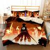 Anime bedding set with pillowcases, luxurious bedroom decoration for boys and girls, suitable for single or double beds 200x200.