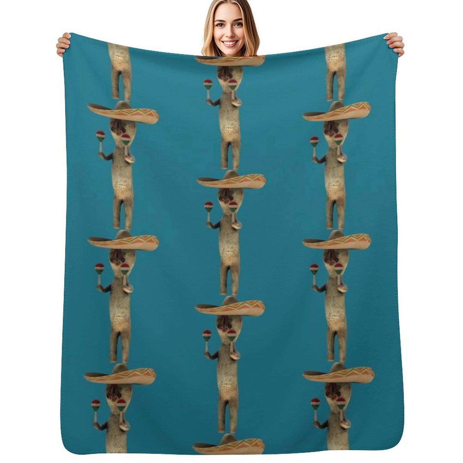 SCP-173 sombrero Throw Blanket Soft Bedroom Blanket for Night Sleeping Size: 75*100cm, Weight: 230 GSM