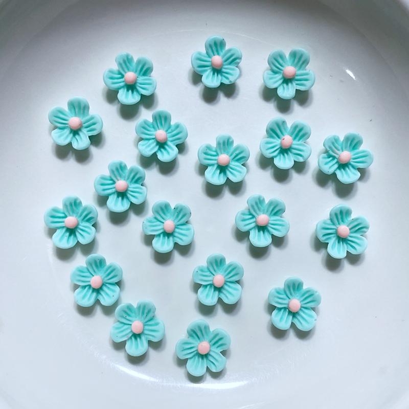 100Pcs New Cute Mini 9mm Flower Flat Back Resin Scrapbooking DIY Jewelry Craft Decoration Accessorie