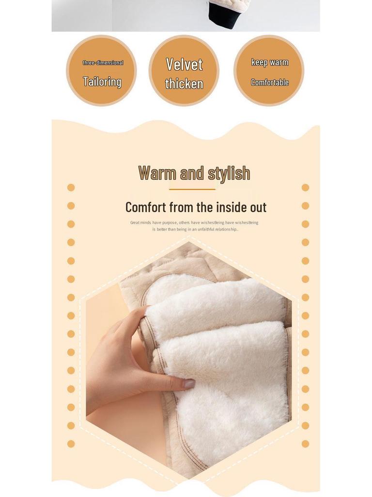 Men's High Waist Extra Thick Thermal Wool Pants with Fleece Lining for Winter