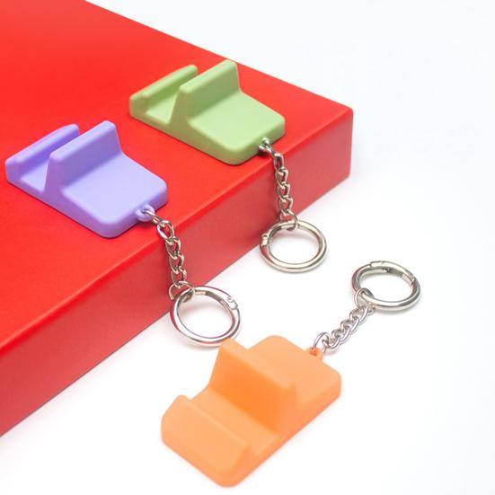 Holder Keychain Pendant Portable Plastic Phone Stand Mini Desk Cellphone