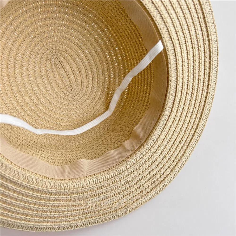 Summer Flower Lace Straw Hat French Children Sun Hat Fashion Baby Straw Caps Outdoor