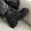 Rhubarb boots thick-soled booster Martin boots casual British retro desert hiking boots Mickey yellow big boots