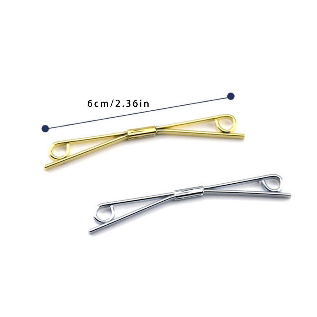 Men's Plated Tie Collar Bar Two Color Metal Polished Collar Bar Necktie ch