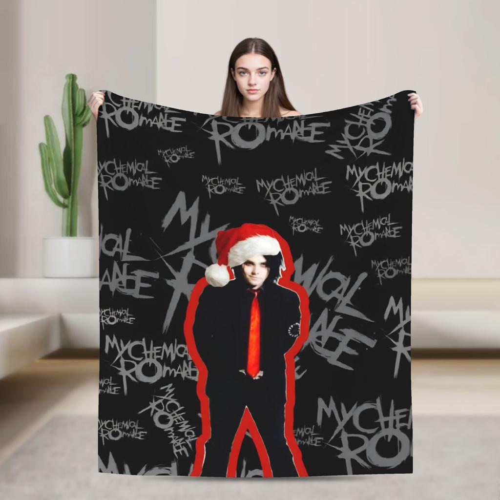 G-Gerard Way MCR  Blanket  Travel Flannel Throw Blanket For Couch Chair Sofa Bed Soft Custom Quality Bedspread Gift