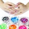 12 Colors Laser Butterfly Glitter Shiny Lip Gloss Glittering DIY Decor Butterflies Laser Flakes Lipgloss Base Mix Decorations 3g