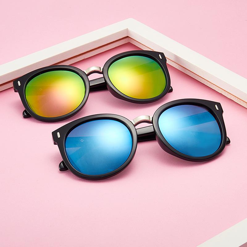 Classic Small Frame Round Sunglasses Women/Men Brand Designer Alloy Mirror Sun Glasses Vintage arrow sunglasses