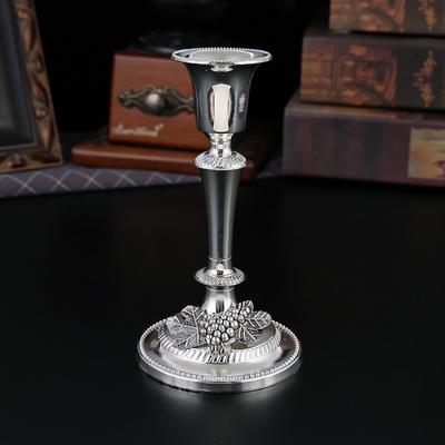 Silver Grape Candle Holder European Retro Dining Table Romantic Candlelight Dinner French Western Food Candle Wedding Prop Decoration