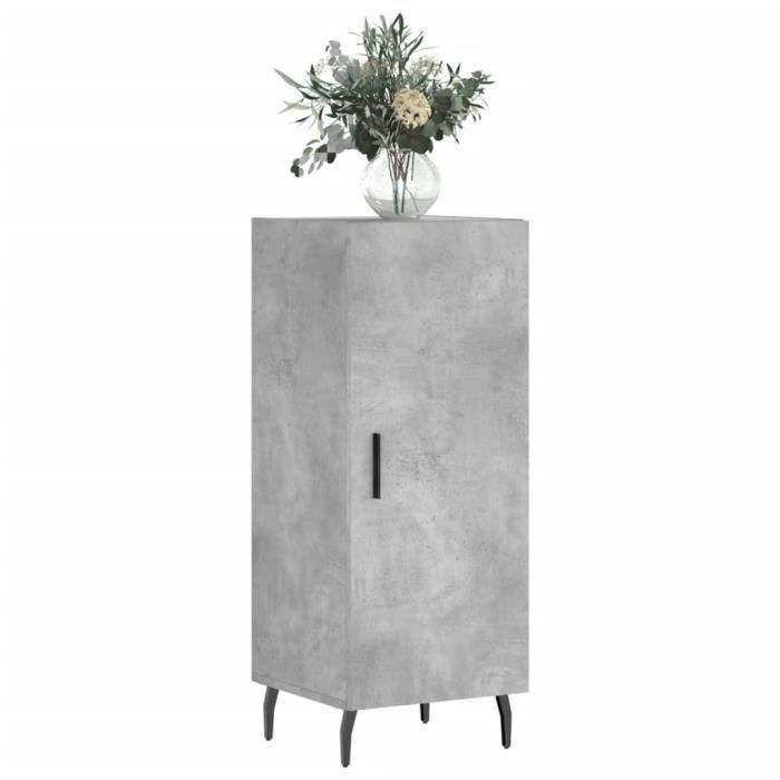 VidaXL Buffet Gris béton 34,5x34x90 cm Bois d'ingénierie 828560