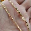 New 925 Silver Exquisite Fashion 18K Gold Filled Necklace For Women Men Size 16-30 Inch Jewelry Chain Wholesale