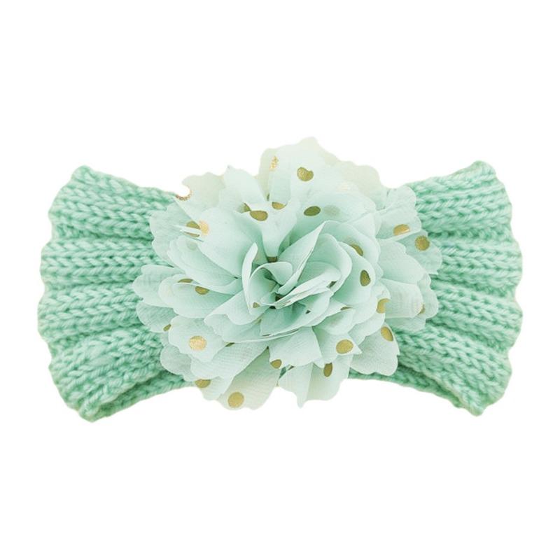 New children's, wool headband, headband, hot gold flower wool headband, baby headband hair accessories.