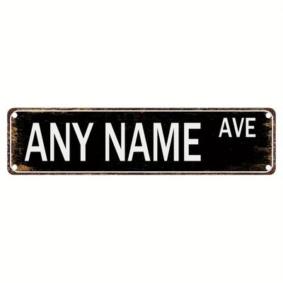 1 Stück Individuelles Retro-Aluminium-Straßenschild Personalisierte Heimwanddekoration Autoaufkleber