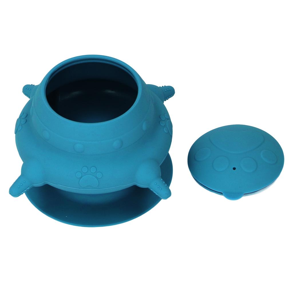 Silicone Puppy Milk Feeder 4 Nipples Small Puppy Nursing Station for Kitten Multiple Puppies Navy