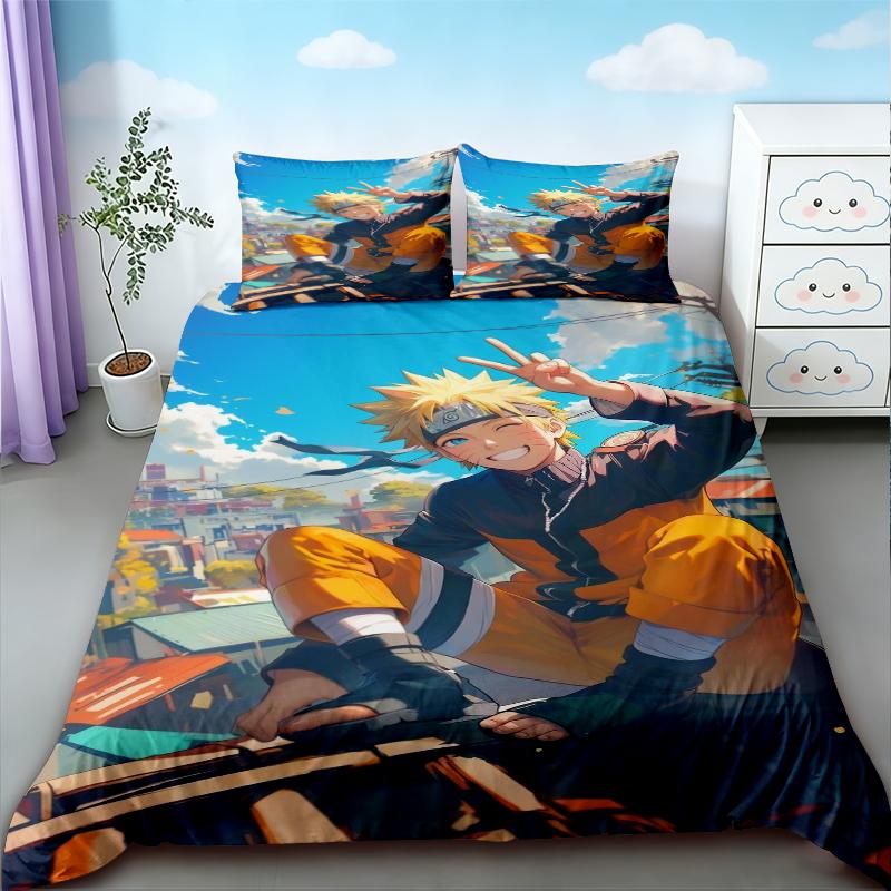 Boys 3pcs Duvet Cover Anime Cartoon Bedding Set Quilt Cover Twin Full Single Size Teens Bedroom Dormitory Home Decor