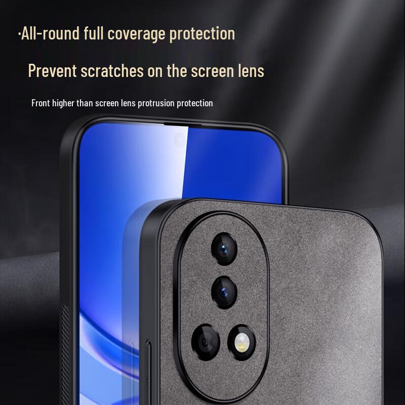 Huawei Nova Series Light Luxury Lambskin Phone Case with Full Lens Protection