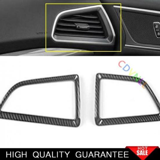 Fit For Ford Edge 2015- Carbon Fiber Car Console L&R Air Outlet Vent Trim 2*