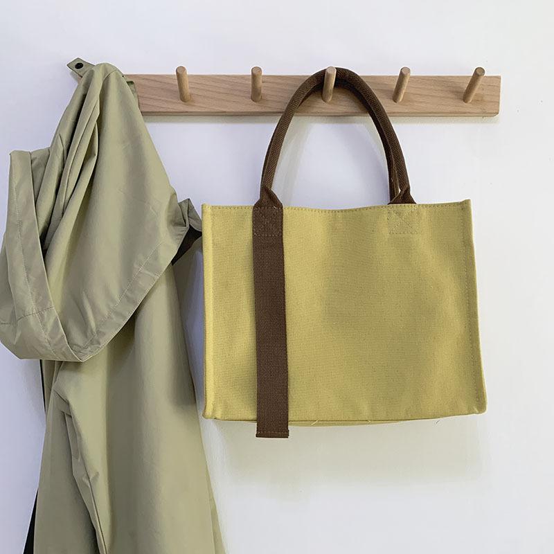 Canvas Bag, Ribbon Style, Canvas Bag, Hand-held Tote Bag