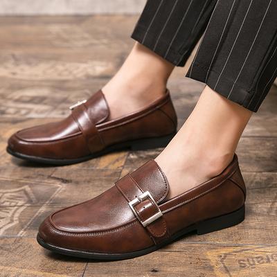 Fashion Luxury Men's Shoes Men Casual Shoes  Leather Loafers Business Office Shoes For Men Driving Moccasins  Slip On Buckle Men's Shoes