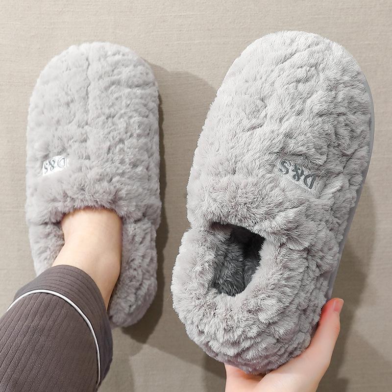 Pantofole Invernali da Uomo 2025 in Peluche di Cotone per Interni/Esterni - Suola Spessa e Tallone Coperto.