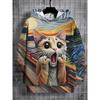 Mens Royal Cat 3D Print Hoodie For Men Women Casual Long Sleeve Hooded Sweatshirt Animal Hoodie Men Clothes Kitten Coat Cartoon