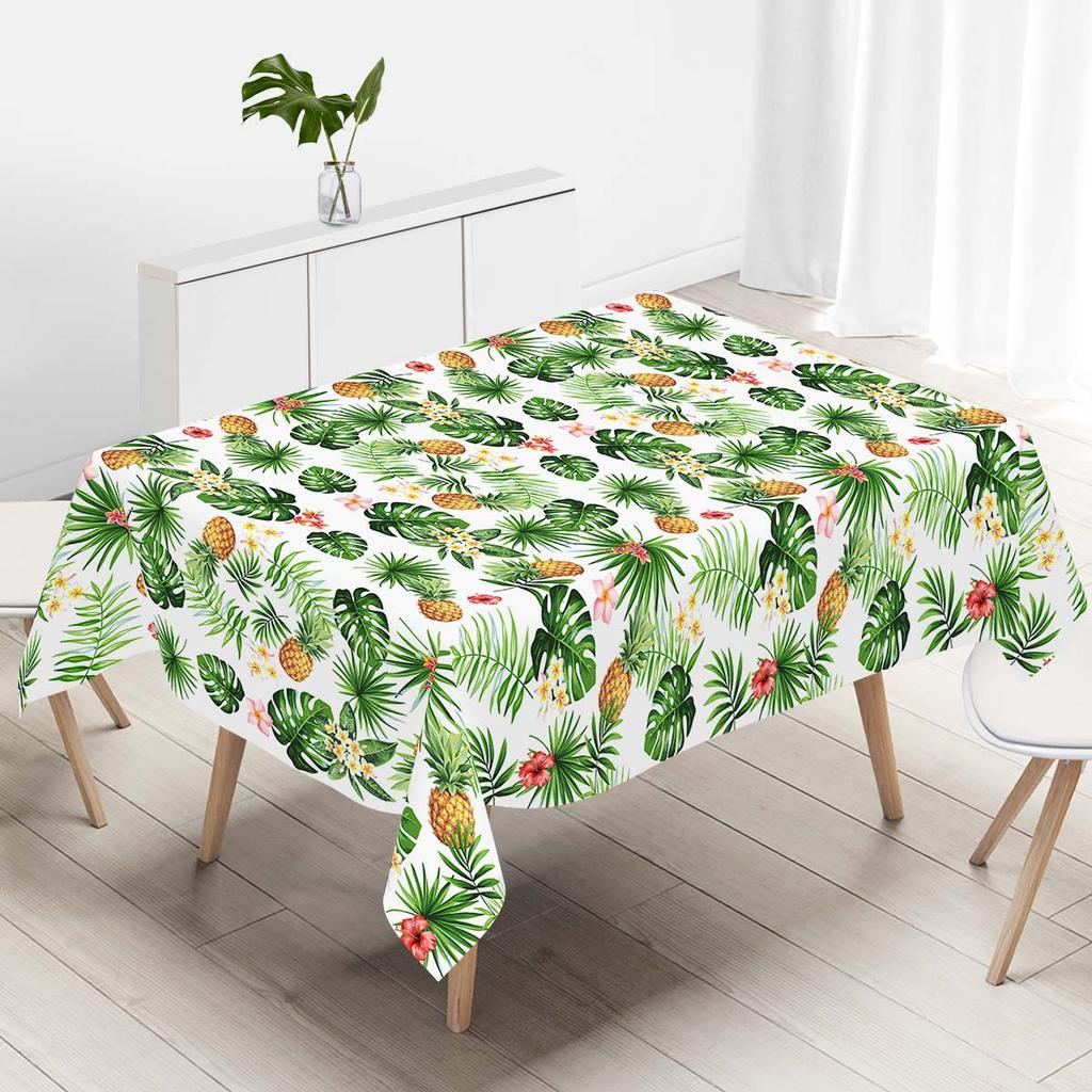 220*130cm Hawaii Tablecloth Plastic Tropical Pineapple Table Cover Happy Birthday Party Decoration Summer Beach Party Supplies