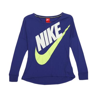 Feuchtigkeitstransportierendes Schnelltrocknendes Atmungsaktives Langarm-T-Shirt mit überschnittenen Schultern Damen Oberteile Blau 545464-509