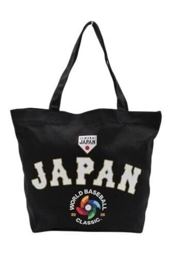 WORLD BASEBALL CLASSIC 2026 Samurai Japan Yoshinobu Yamamoto 18 Canvas Tote BLACK WSJP-TTB03