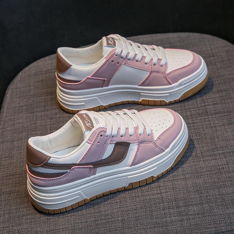 Koreansk versjon av små hvite sko Dame Vår Nye Student Board Sko Dame Tykksålede Muffin Sko Allsidige Fritidssko