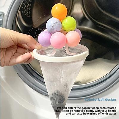 Universal Filter Hair Colorful Ball Washing Machine Filter Mesh Bag