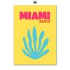Preppy Color Travel Posters Miami Bondi Palms Ibiza Mykonos Capry Art Print Minimalist Nordic Canvas Painting Living Room Decor