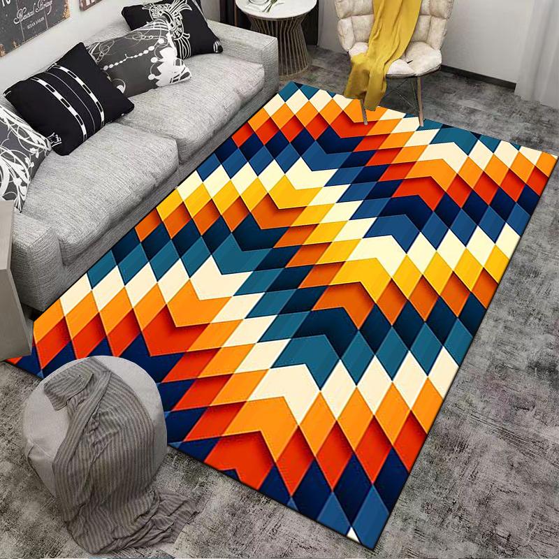 Geometric Chevron carpet Non-slip rug suitable for living room and bedroom sofas