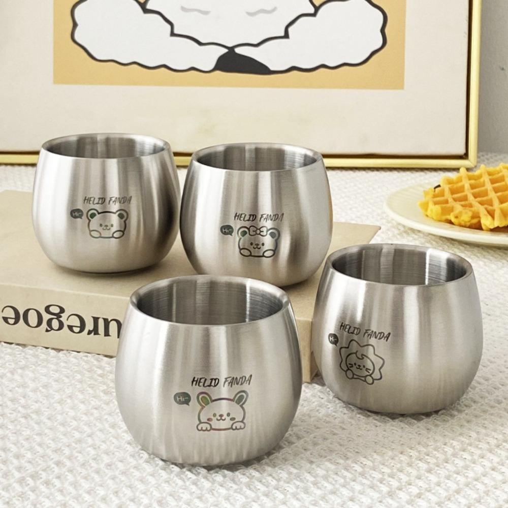 304 Stainless Steel Children Drinking Cup Thickened Kids Water Cup  Kitchen Gadgets Accessories
