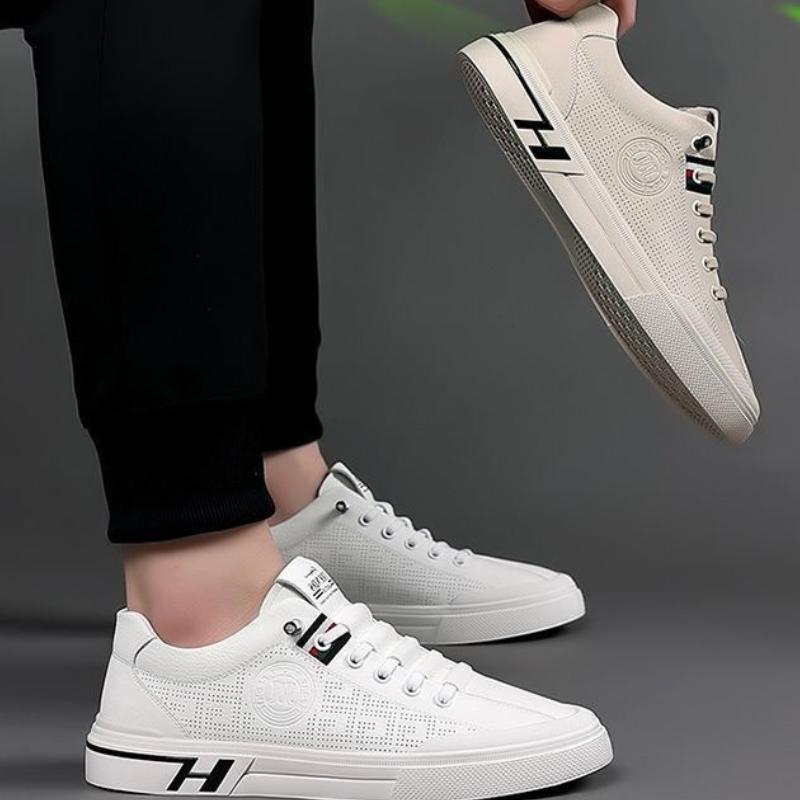 Fashion Brand Men's Sneakers Leather Casual Shoes for Men Designer Trend Sports Shoes Soles Male Running Slip on Flats Vulcanized Shoes
